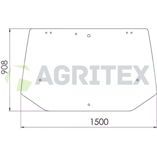 Aizmugurējais stikls Case IH 178304, 82016997, 87314710