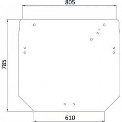 Rear glass John Deere R206835, SU27312