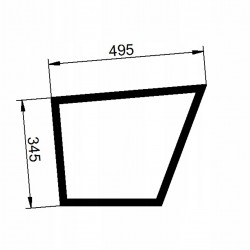 Door glass left lower Valtra/Valmet V31506300