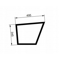Door glass left lower Valtra/Valmet V31506300