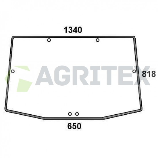 Aizmugurējais stikls John Deere R131208