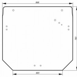 Rear glass John Deere R261272