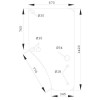 Door glass right John Deere L169103, L213355, L77648, L77654