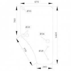 Door glass right John Deere L169103, L213355, L77648, L77654