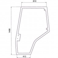 Door glass right Massey Ferguson 4272775M1  