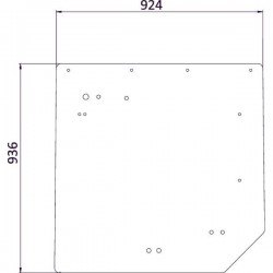 Rear glass Claas/Renault 7700072361