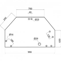 Rear glass Fendt 816810050010