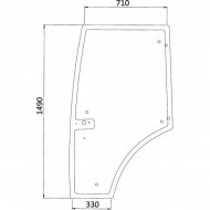 Door glass left Claas 7700073324, 7700044195