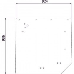 Rear glass Claas 0011014930