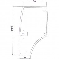 Door glass right Claas 7700073325, 7700061244