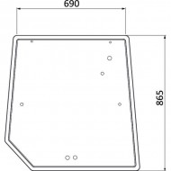 Rear glass Massey Ferguson 3715438M1