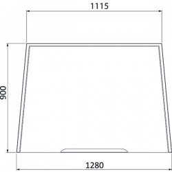 Front glass Massey Ferguson 3902148M1