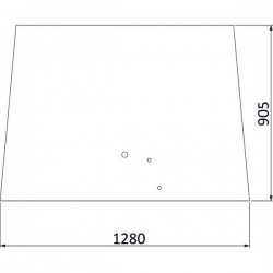 Front glass Massey Ferguson 3777602M2