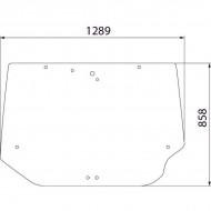 Rear glass Case IH 284947A2