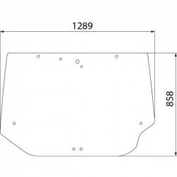Rear glass Case IH 284947A2