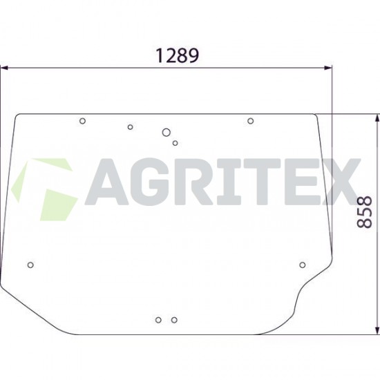 Aizmugurējais stikls Case IH 284947A2