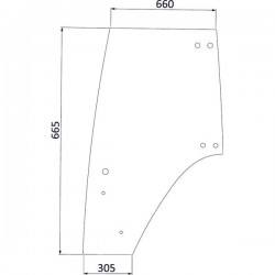 Door glass right Fendt 117810030020