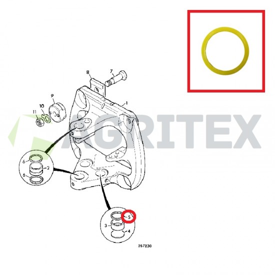 Blīvslēgs strēles stiprinājuma  JCB 123/04237