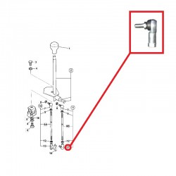 Joint ball end M8 left hand thread JCB 123/08001