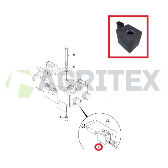 Coil 13V DC JCB 25/222645