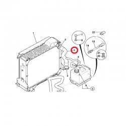 Hose top radiator JCB 834/11199