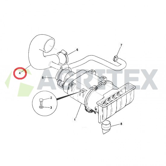 Caurule gaisa JCB 834/11174 Caurule gaisa JCB 834/11174