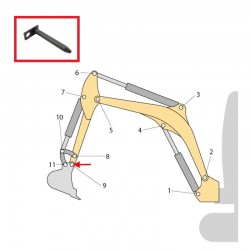 Bucket pin JCB 911/23900 