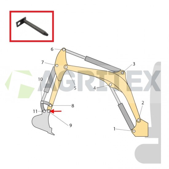 Bucket pin JCB 911/23900